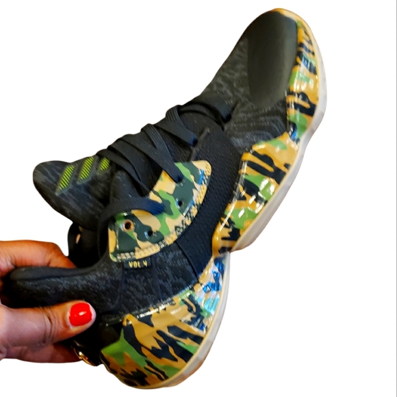 Adidas Harden Vol. 4 Basketball Shoes Black & Camo - Size 7 - Picture 5 of 11